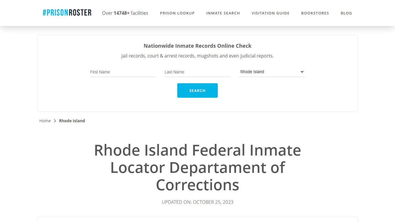 Rhode Island Federal Inmate Search - Prisonroster
